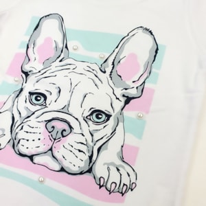 Blusa infantil cachorro colorido