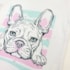 Blusa infantil cachorro colorido