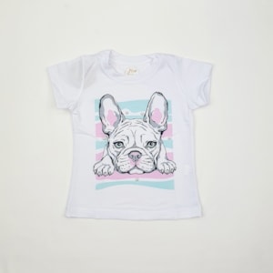 Blusa infantil cachorro colorido