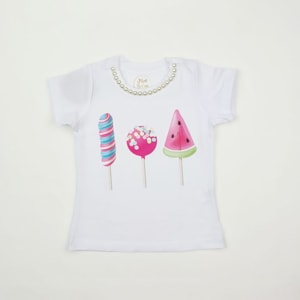 Blusa infantil pirulitos com melancia