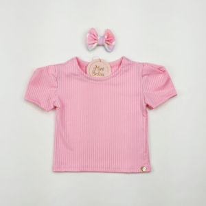 Blusa infantil princesa rosa