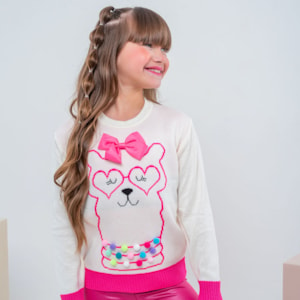 Blusa tricot infantil Lhama