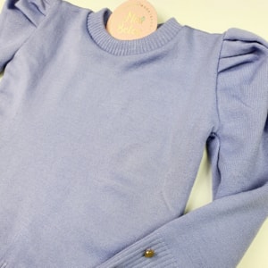 Blusa tricot infantil lilás