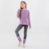 Blusa tricot infantil roxo pompom