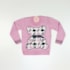 Blusa tricot infantil urso rosa strass