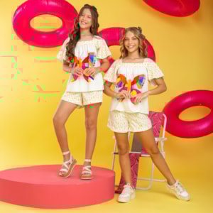Conjunto Infantil Borboletas Verão