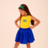 Conjunto Infantil Brasil Regata Bandeira