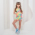 Conjunto infantil colorido candy com capuz