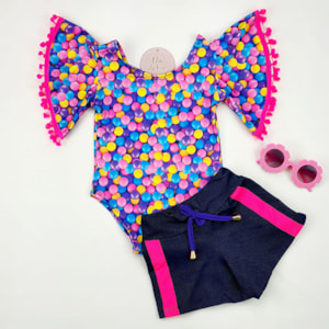 Conjunto infantil confete colorido