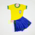 Conjunto infantil copa Brasil saia azul