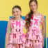Conjunto Infantil Laço Rosa