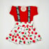 Conjunto Infantil Salopete Cereja