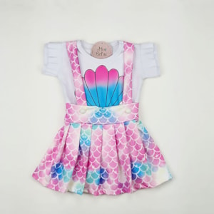 Conjunto Infantil Salopete sereia