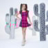 Conjunto Infantil Xadrez Pink Preto