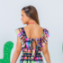 Conjunto Infantil Xadrez Short Saia