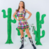 Conjunto Infantil Xadrez Short Saia