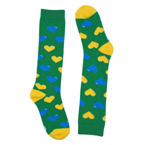 Meia infantil Copa Verde Corações