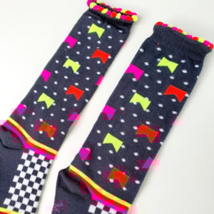 Meia infantil junina neon Meia infantil junina neon
