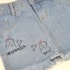 Saia jeans infantil desenho