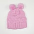 Touca tricot infantil rosa claro