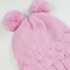 Touca tricot infantil rosa claro