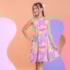 Vestido infantil 1 Ombro Print Colorido