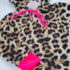 Vestido infantil animal print manga longa