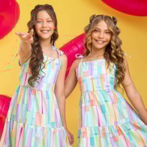 Vestido Infantil Aquarela Verão