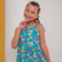 Vestido infantil azul sorvete