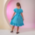 Vestido infantil azul turquesa