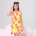 Vestido infantil babado morango