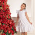 Vestido infantil branco rodado