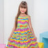 Vestido infantil colorido happy