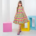 Vestido infantil colorido happy