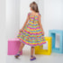 Vestido infantil colorido happy