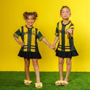 Vestido Infantil Copa Listrado