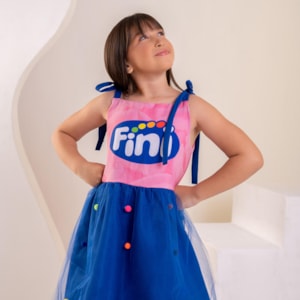 Vestido infantil Fantasia Doce Fini
