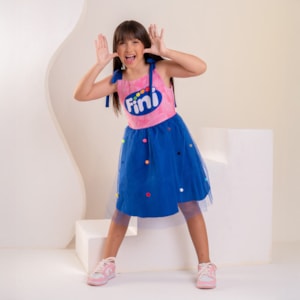Vestido infantil Fantasia Doce Fini