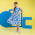 Vestido infantil Hello Kit Azul