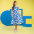 Vestido infantil Hello Kit Azul