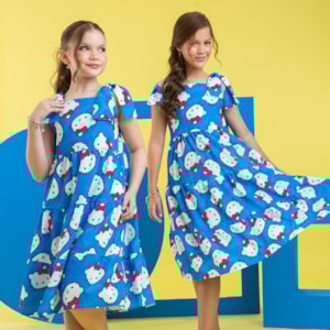 Vestido infantil Hello Kitty Azul