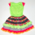 Vestido infantil junino neon