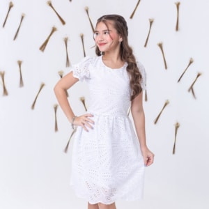 Vestido infantil Laise Branco