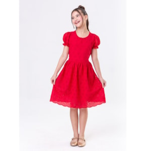 Vestido infantil Laise Vermelho