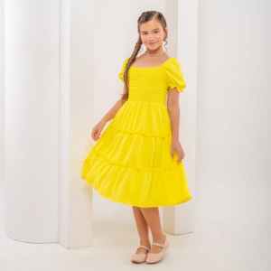 Vestido infantil lima rodado