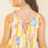 Vestido infantil Listrado Amarelo Concha