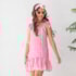 Vestido Infantil Listrado Rosa com Faixa
