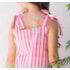 Vestido Infantil Listrado Rosa com Faixa