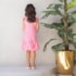Vestido Infantil Listrado Rosa com Faixa