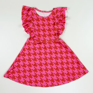 Vestido infantil pied poule